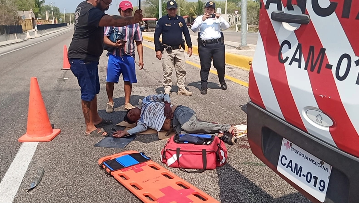 Un hombre resulta herido de gravedad tras ser atropellado en la vía Campeche-Mérida