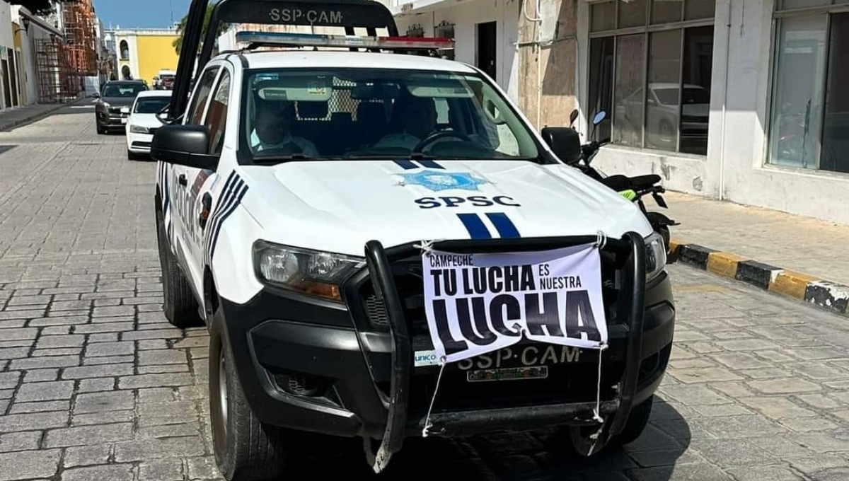 Policías de Campeche se alistan para la 'megamarcha' contra Marcela Muñoz
