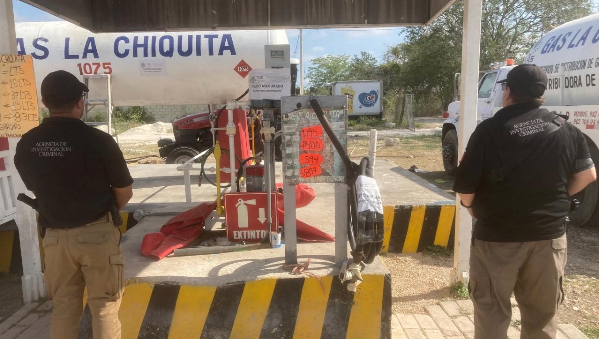 FGR asegura una estación de gas LP tras realizar un cateo en Escárcega, Campeche