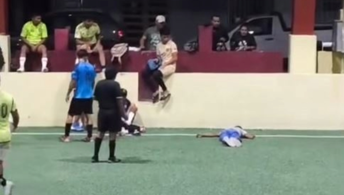 Captan dramático momento en que un joven cae de una altura de 4 metros en Campeche: VIDEO