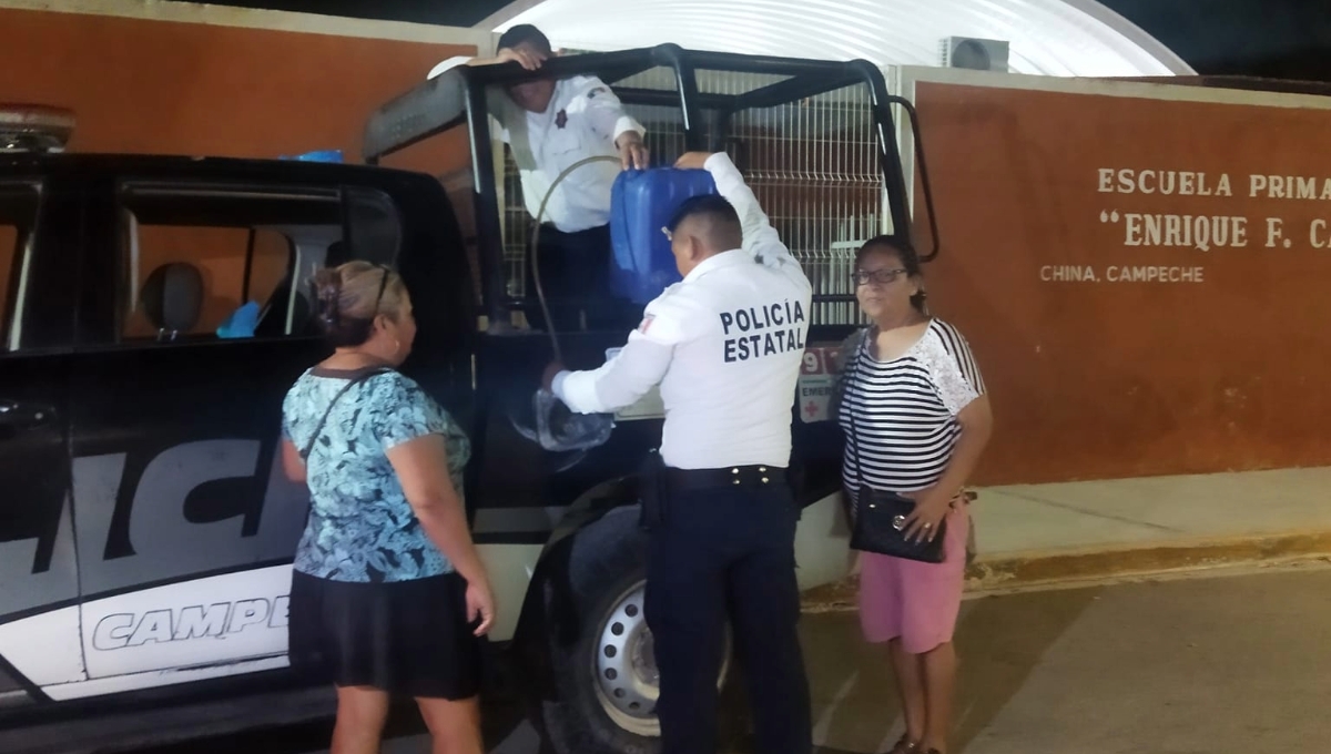Policías de Campeche reciben donación de combustible tras suspenderse el abastecimiento