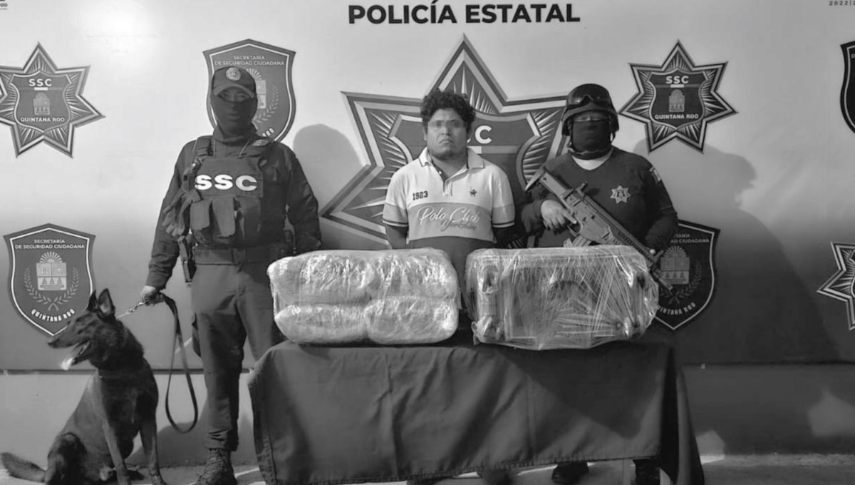 Detienen a un hombre con una maleta llena de drogas en la terminal de ADO de Cancún