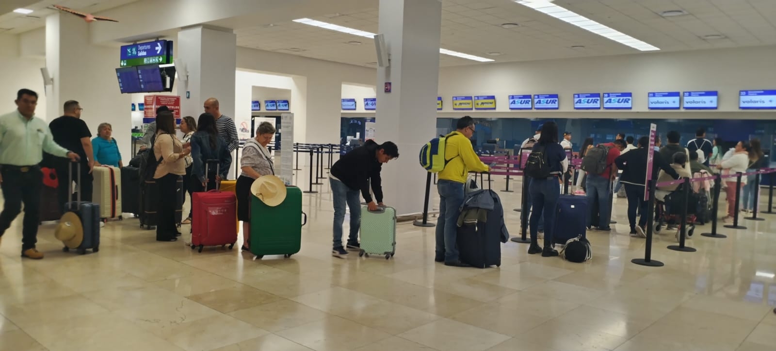 Los retrasos de vuelos en el Aeropuerto de Mérida han sido constantes