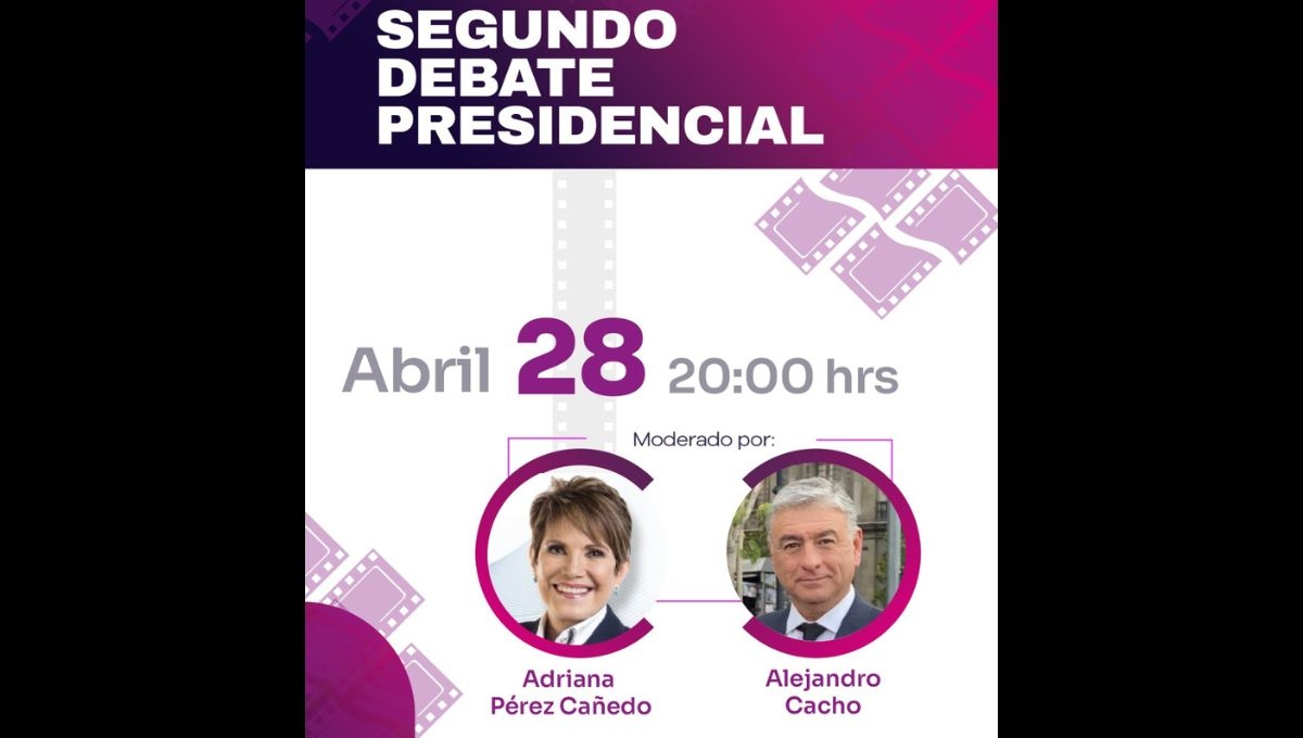 El próximo domingo 28 de abril se llevará a cabo el segundo debate entre los 3 candidatos presidenciales