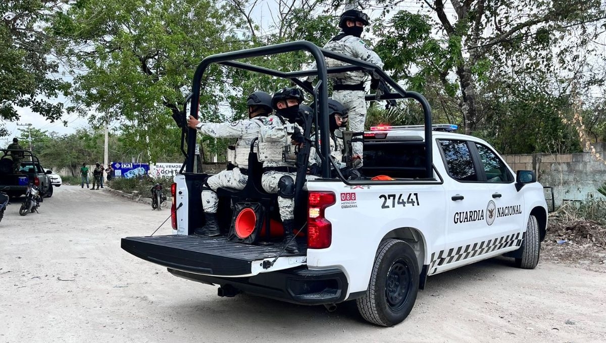 Agentes de la Guardia Nacional arribaron al sitio en Cancún