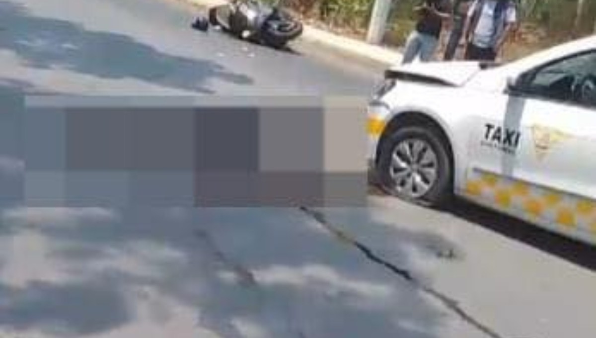 El motociclista quedó tendido en el pavimento tras ser ejecutado en Chetumal