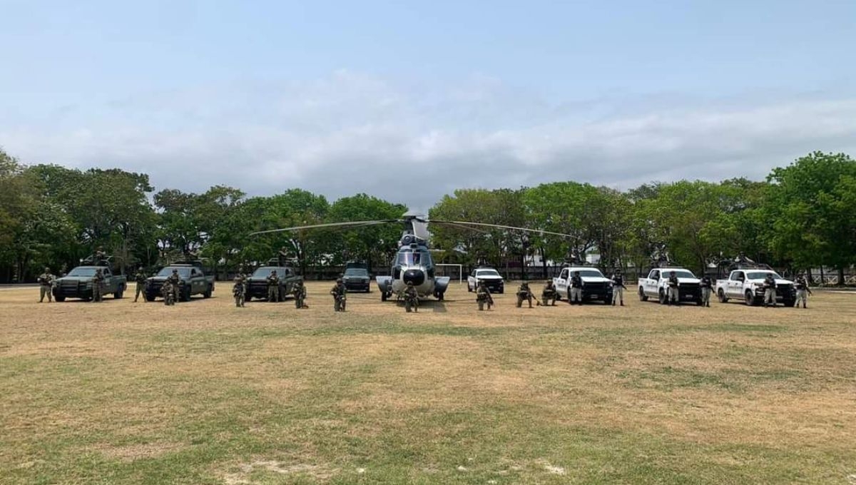 Un helicóptero y diversos vehículos también fueron enviados a Chetumal