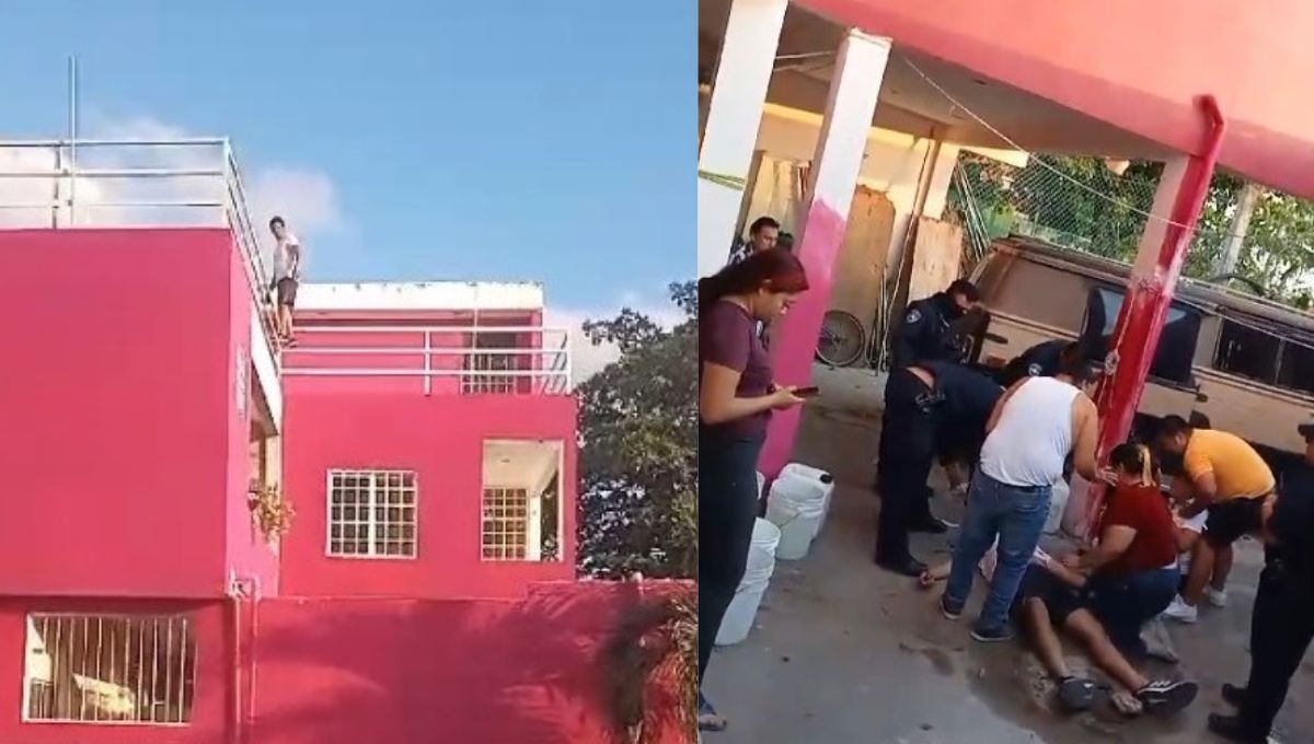 Joven intenta suicidarse lanzándose desde la azotea de su casa en Cancún