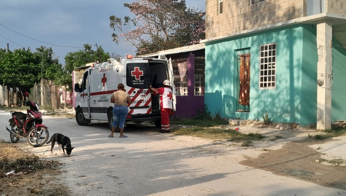 Perro manda al hospital a una motociclista en Escárcega, Campeche