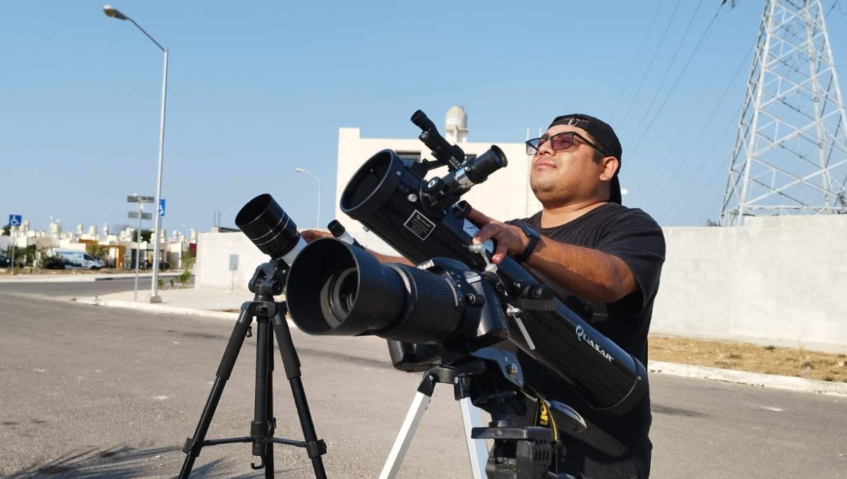 Astrónomo de Tizimín se prepara para ver el eclipse solar este lunes 8 de abril