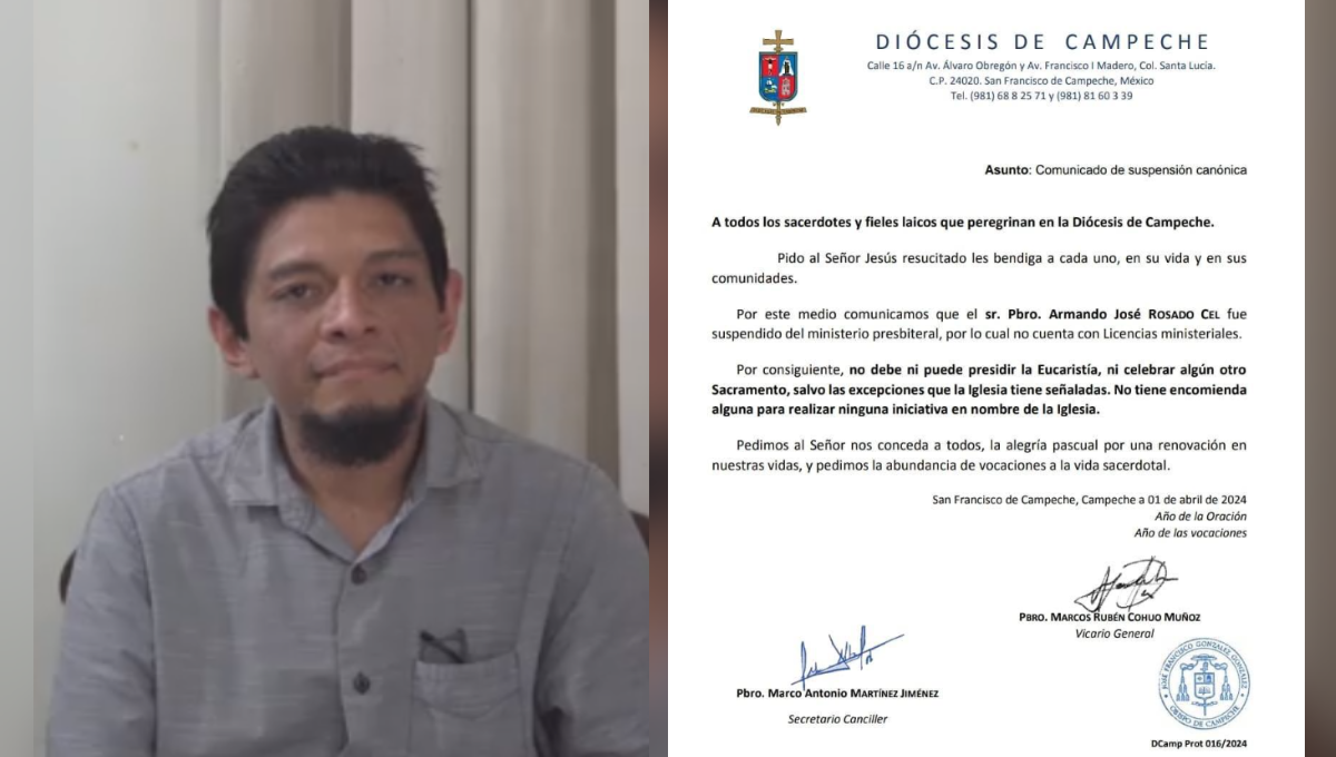 Diócesis de Campeche suspende a Sacerdote