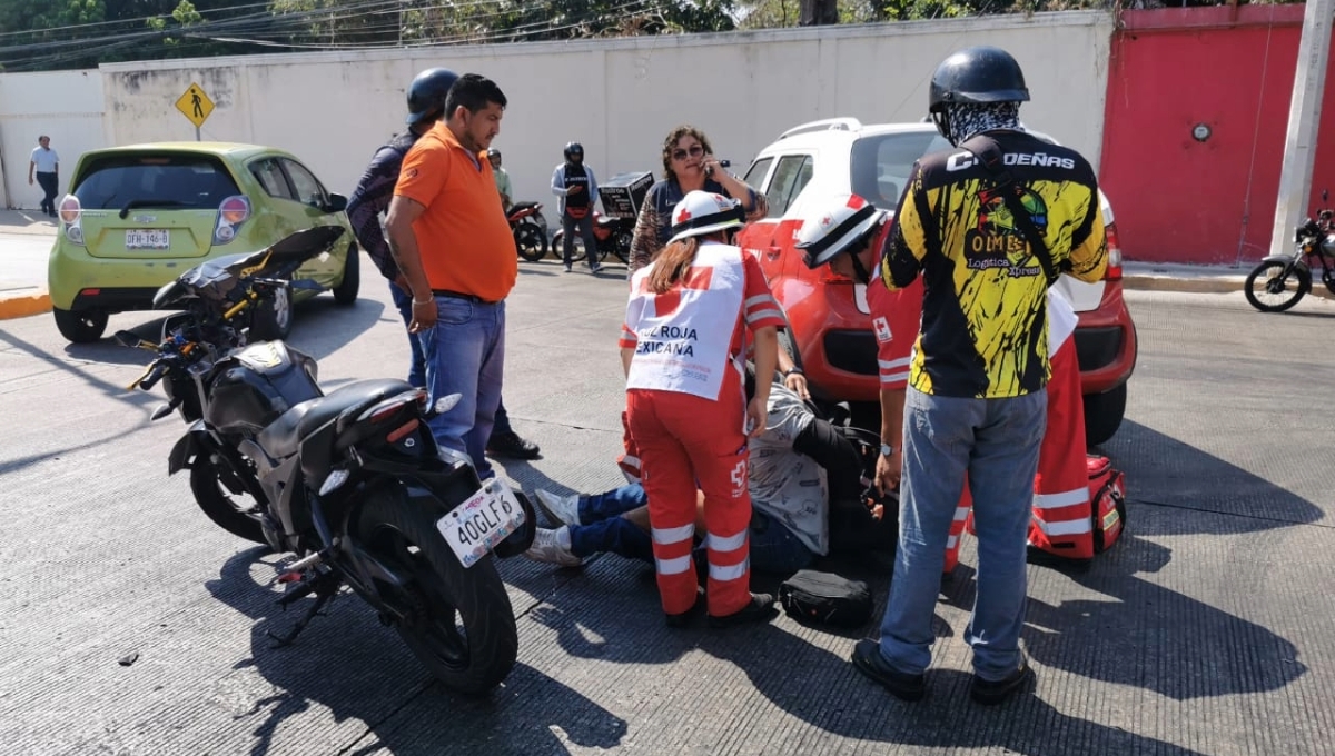 El motociclista lesionado no requirió traslado médico