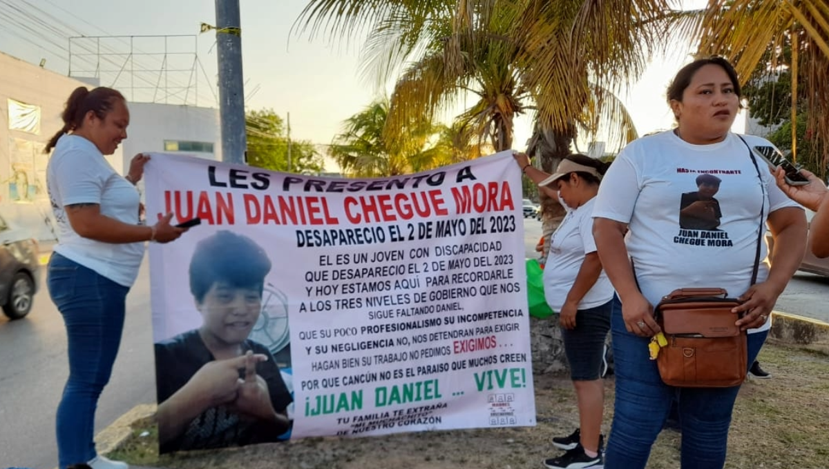Madres buscadoras se manifiestan en Cancún; exigen justicia por Juan, joven de 16 años desaparecido