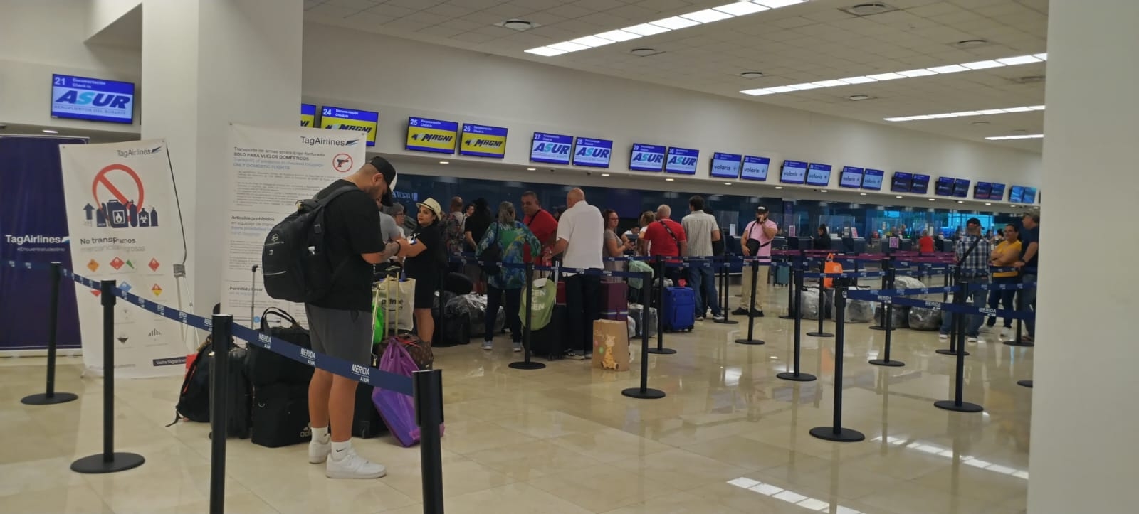 El aeropuerto de Mérida mantiene buena afluencia en pasajeros