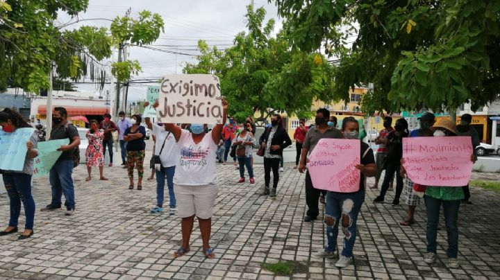 Protesta Antorcha Campesina por opacidad del Ministerio Público en Ciudad del Carmen