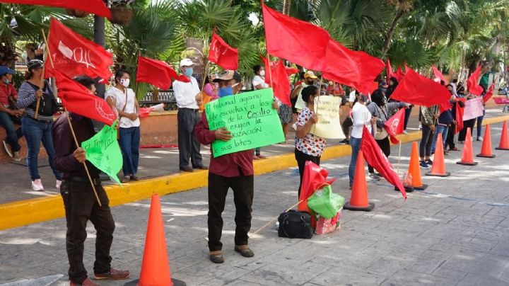 Antorcha Campesina protesta contra despojo de terrenos en Yucatán