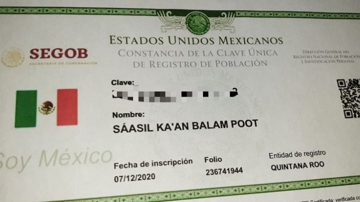 Lázaro Cárdenas: Sáasil Ka´an, primera ciudadana con nombres completamente en maya