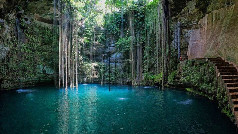 Cenote Ik Kil: el cenote sagrado azul de Yucatán