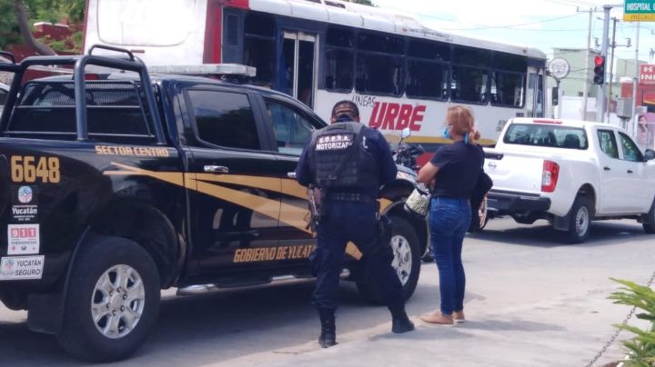 Conductor es detenido por transitar sin placas en Mérida