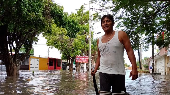 Fuertes inundaciones en Ciudad del Carmen