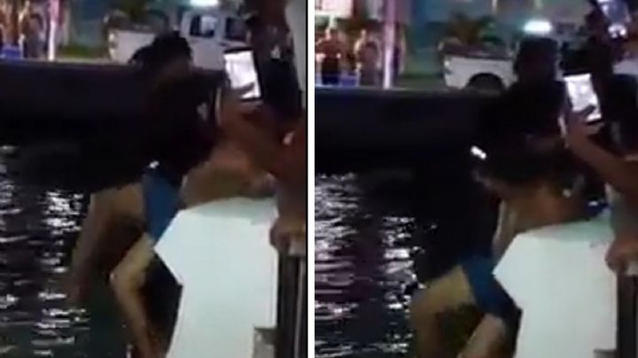 Arrestan a hombre por saltar a la bahía por ‘problemas amorosos’ en Chetumal: VIDEO