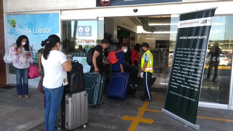 Aeropuerto de Campeche, con dos casos de COVID-19 en guardias privados