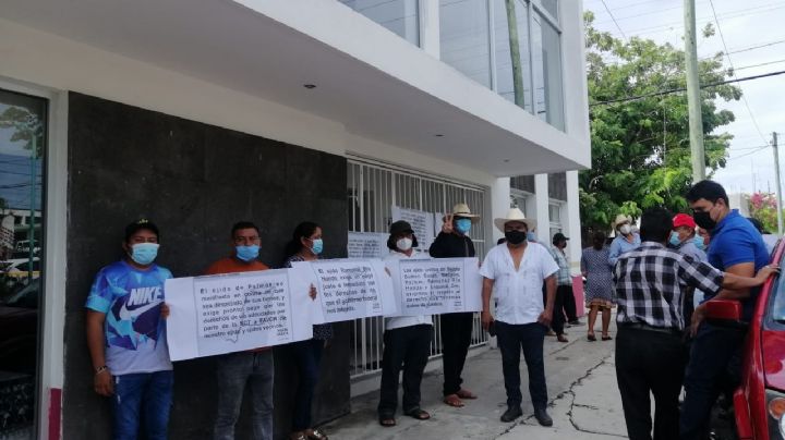 Ejidatarios del Sur de Quintana Roo se manifiestan para exigir a Fonatur el pago de sus tierras
