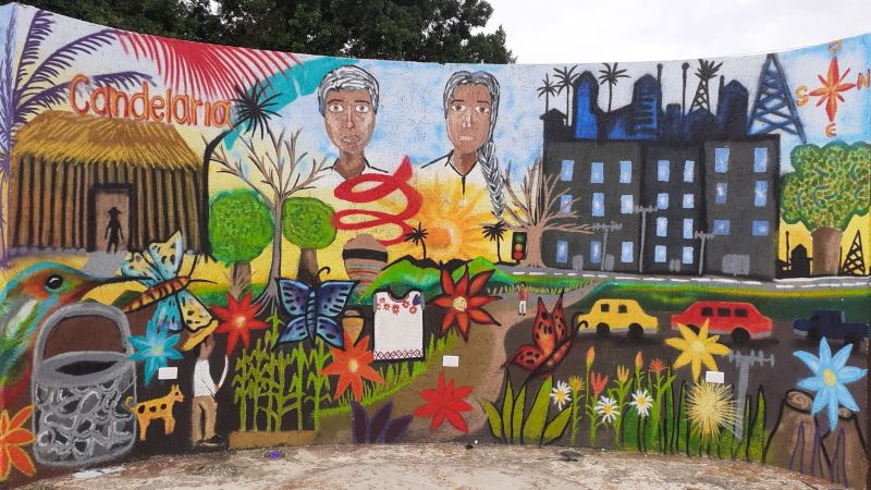 Promotor artístico invita a restaurar icónico mural de la comunidad de Candelaria, Q. Roo