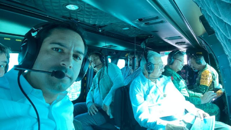 AMLO y Mauricio Vila supervisan los trabajos del Tramo 4 del Tren Maya