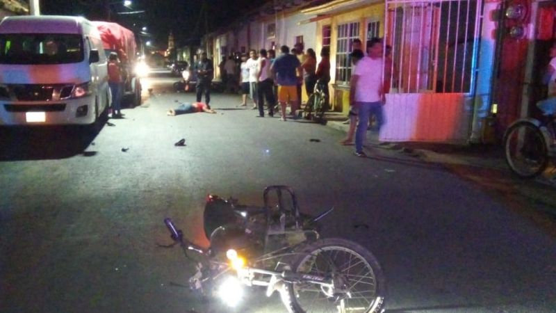 Choque entre motociclistas deja un muerto de 17 años en Palizada, Campeche