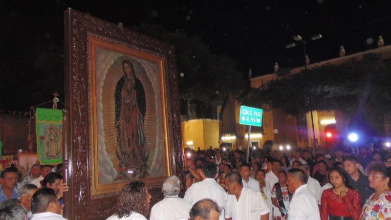 Alistan bajada de Virgen de Guadalupe con medidas COVID-19 en Acanceh