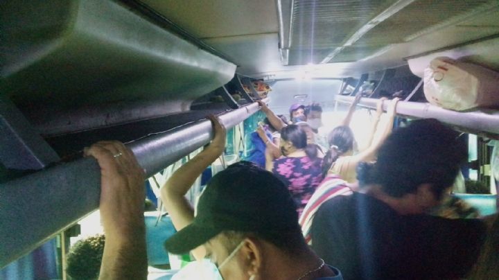 Pobladores de Motul, Yucatán, incumplen medidas sanitarias en los autobuses