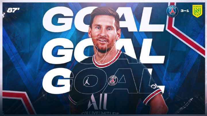 Lionel Messi anota su primer gol con el PSG en la liga francesa