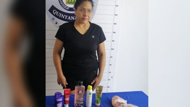 Detienen a Claudia 'N' por delito de robo a comercio en la Región 259 de Cancún