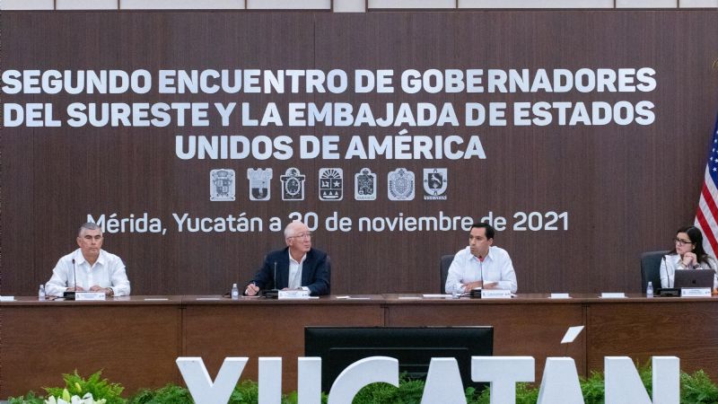 Sureste mexicano, en la mira de inversionistas de EU tras reunión en Mérida, Yucatán