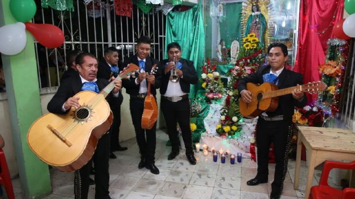 Familias de Mérida celebran el Día de la Virgen de Guadalupe: VIDEO