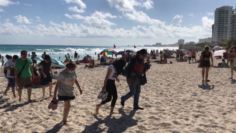 Así se ven las playas de Cancún en el Día de la Virgen de Guadalupe: EN VIVO