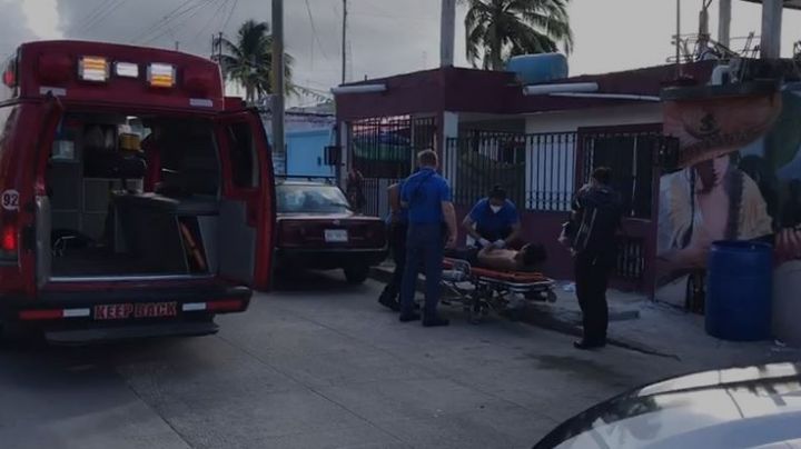 Trasladan a hombre baleado en la SM 99 al Hospital General de Cancún: VIDEO