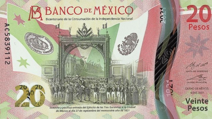 Nombran al nuevo billete de 20 pesos como el mejor de América Latina
