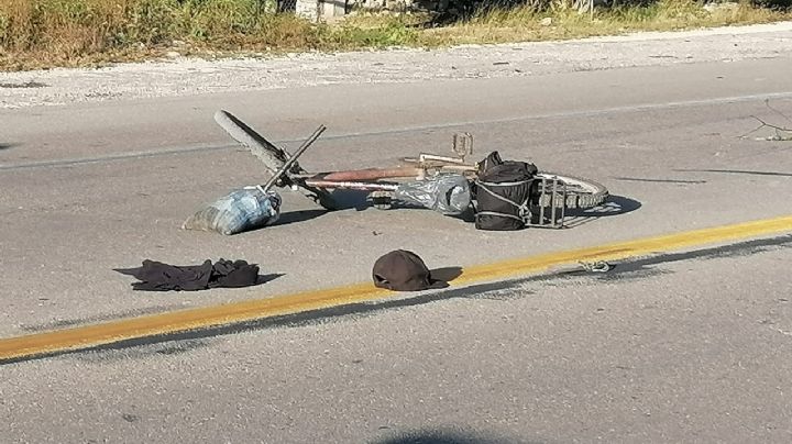 Campesino es embestido por un automóvil en la Carretera Federal Mérida - Tizimín
