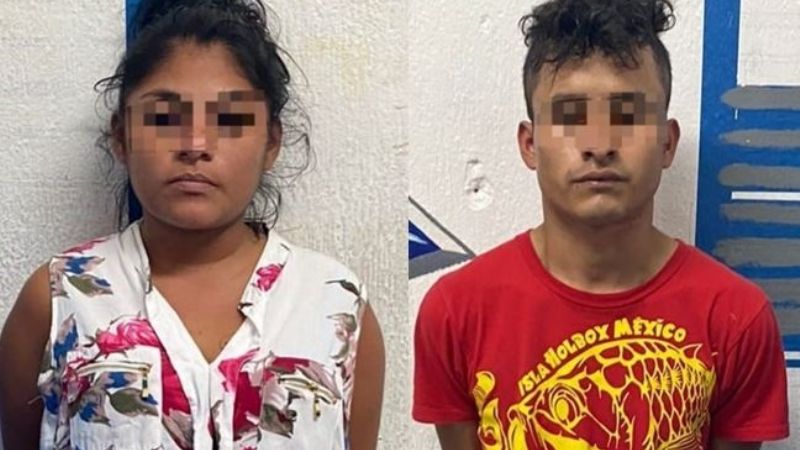 Pareja es detenida con más de 70 dosis de narcóticos en Playa del Carmen