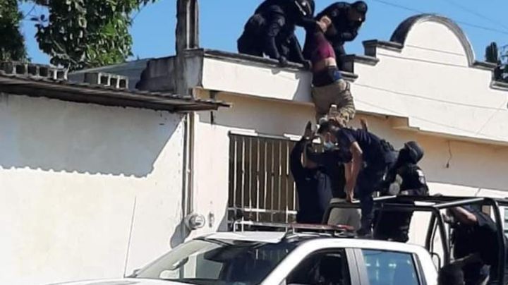 Detienen a ladrón en el techo de una vivienda en avenida Bugambilias de Chetumal