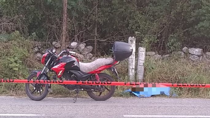 Motociclista muere de un infarto en carretera Mérida-Motul
