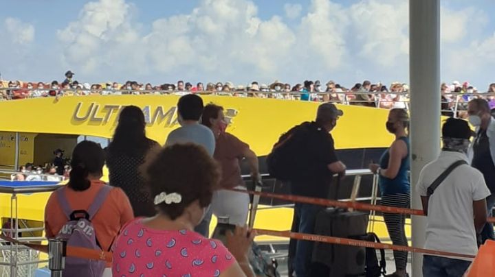 Ferrys de Cozumel incumplen con medidas restrictivas por Semáforo Naranja