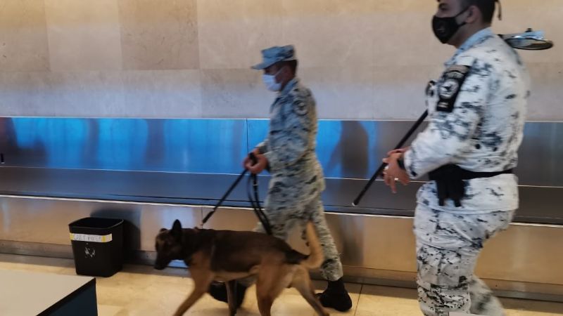 Guardia Nacional mantiene operativos en el aeropuerto de Cancún