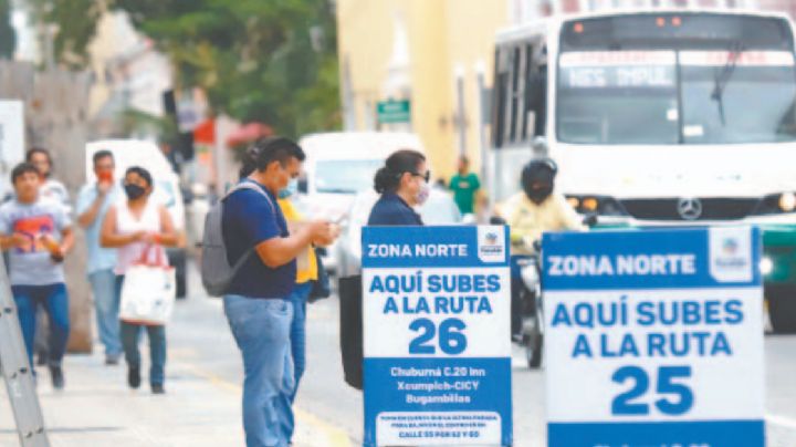 Modifican paraderos de tres zonas por cambios en el Plan de Movilidad de Mérida
