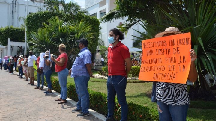 Antorchistas piden caseta de vigilancia y seguridad en Ciudad del Carmen