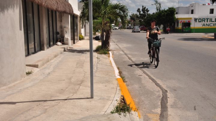 Vecinos pintan ciclovías de Las Américas por inconformidad