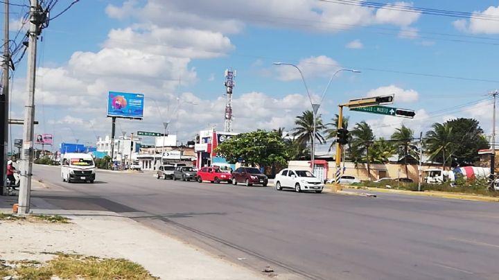 Este es reporte vial de la avenida Chac Mool en Cancún