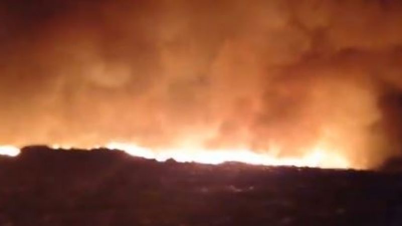 Así fue el incendio en el relleno sanitario de Mérida: VIDEO